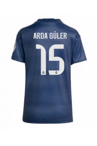 Real Madrid Arda Guler #15 Jalkapallovaatteet Naisten Vieraspaita 2025-26 Lyhythihainen
